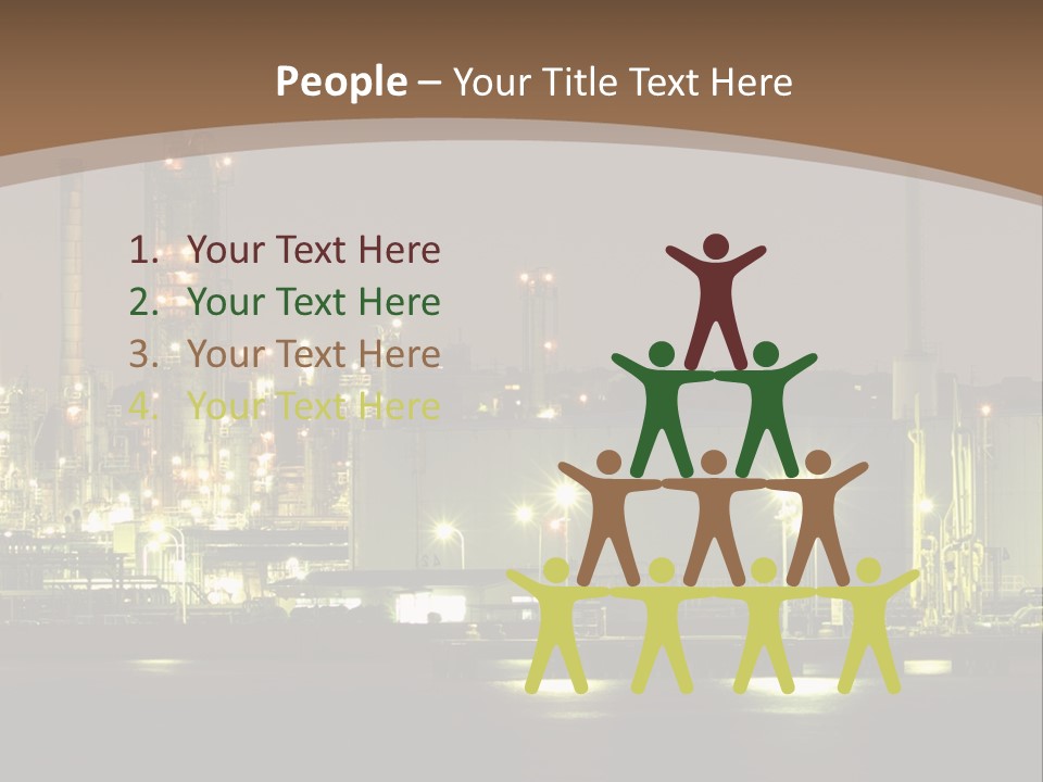 A Power Plant In The Middle Of A Body Of Water PowerPoint Template