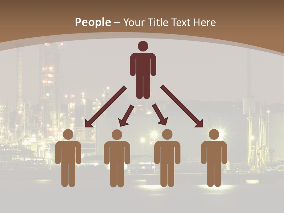 A Power Plant In The Middle Of A Body Of Water PowerPoint Template