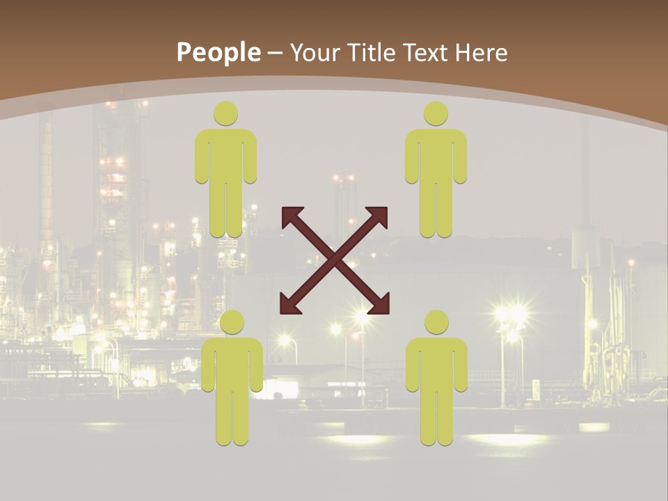 A Power Plant In The Middle Of A Body Of Water PowerPoint Template