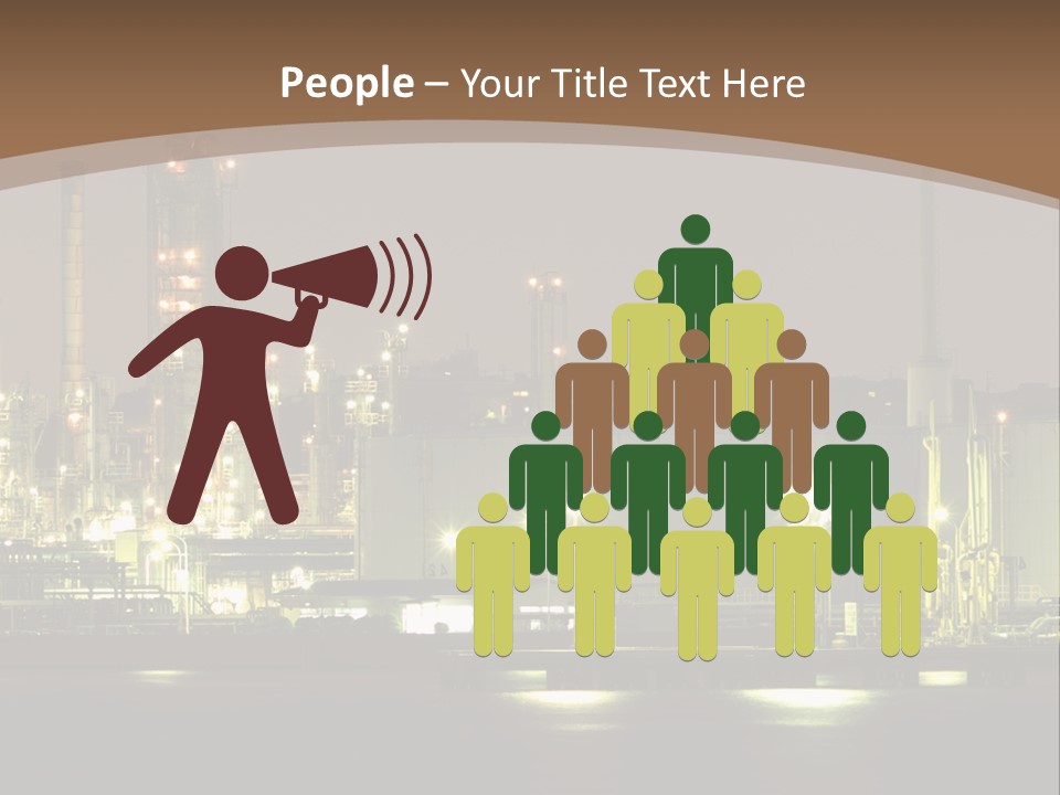 A Power Plant In The Middle Of A Body Of Water PowerPoint Template