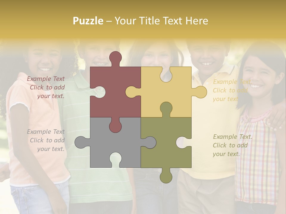 Clip Art Illustration Boy PowerPoint Template