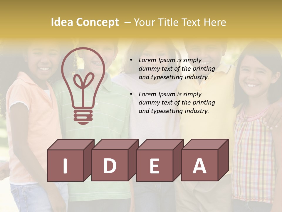 Clip Art Illustration Boy PowerPoint Template