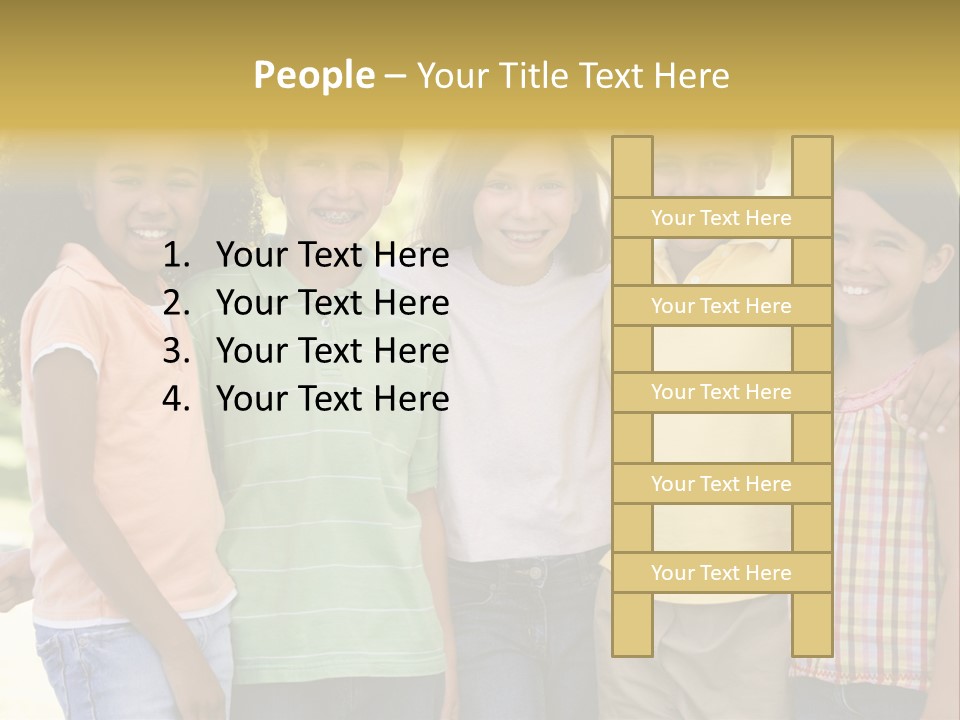 Clip Art Illustration Boy PowerPoint Template