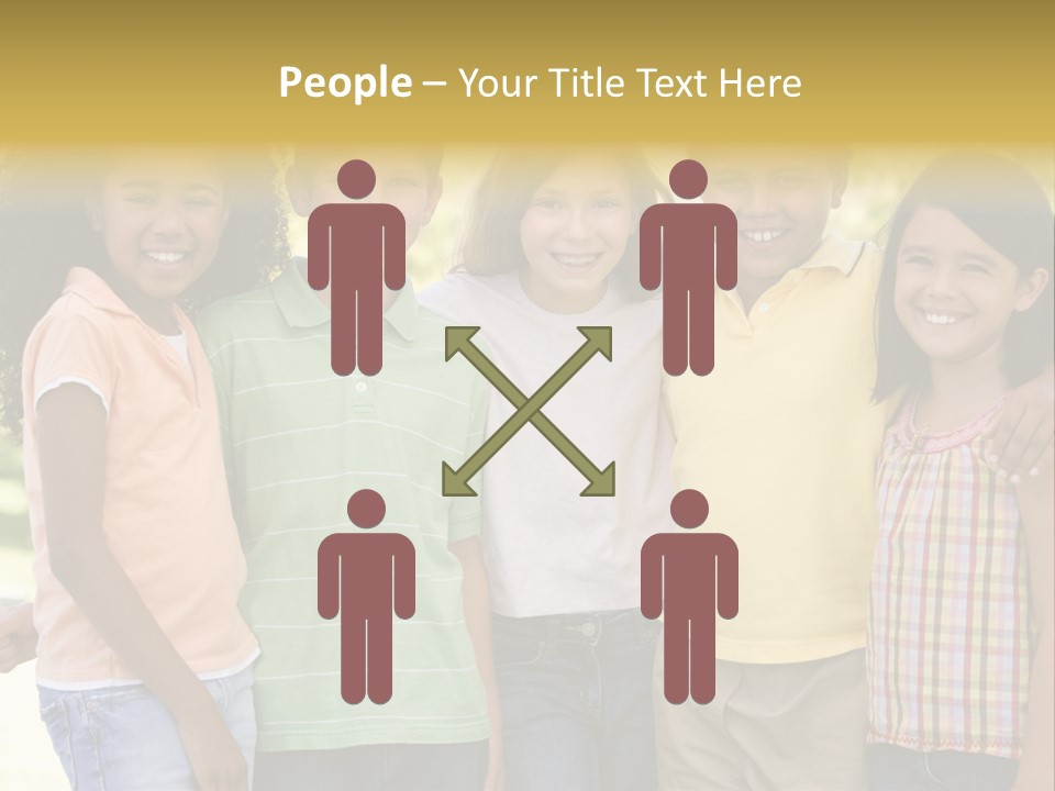 Clip Art Illustration Boy PowerPoint Template