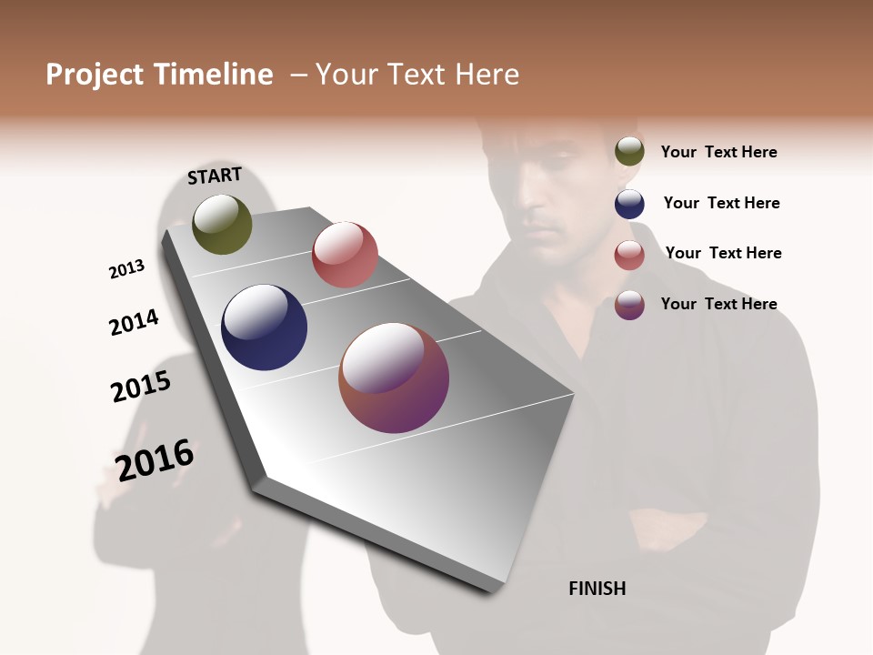 Fat Sleeping Cutout PowerPoint Template