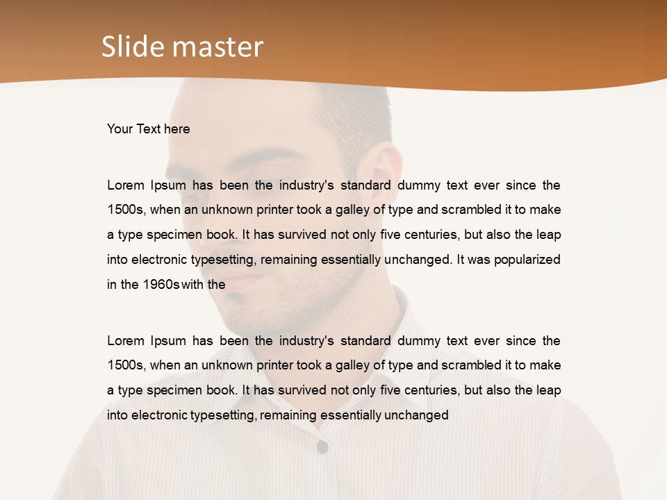 Male Overweight Sleeping PowerPoint Template