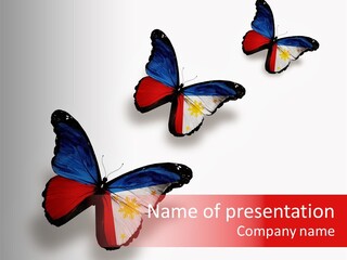 Spring Flying People PowerPoint Template