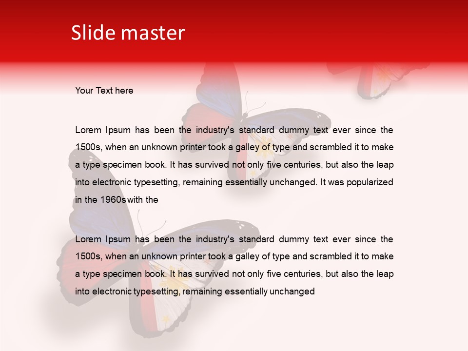 Spring Flying People PowerPoint Template