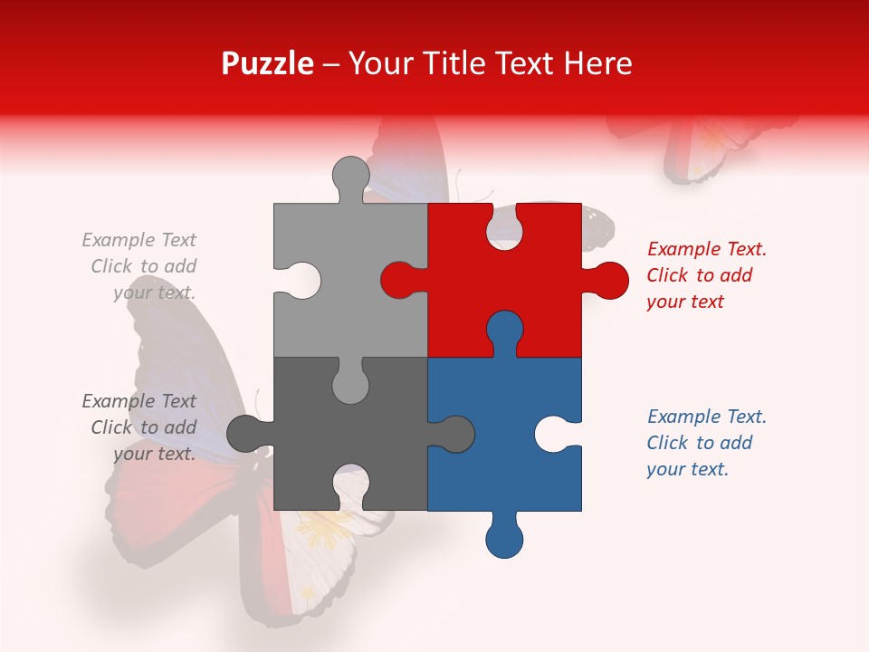 Spring Flying People PowerPoint Template