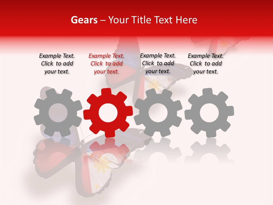 Spring Flying People PowerPoint Template