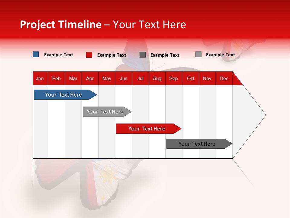 Spring Flying People PowerPoint Template