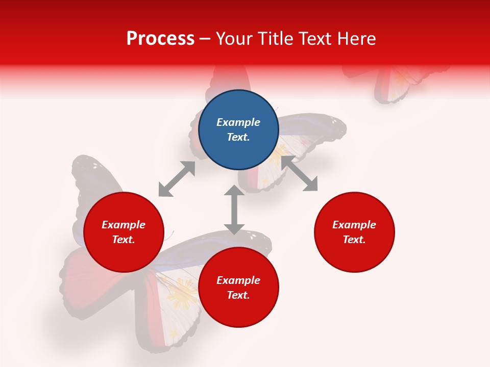 Spring Flying People PowerPoint Template