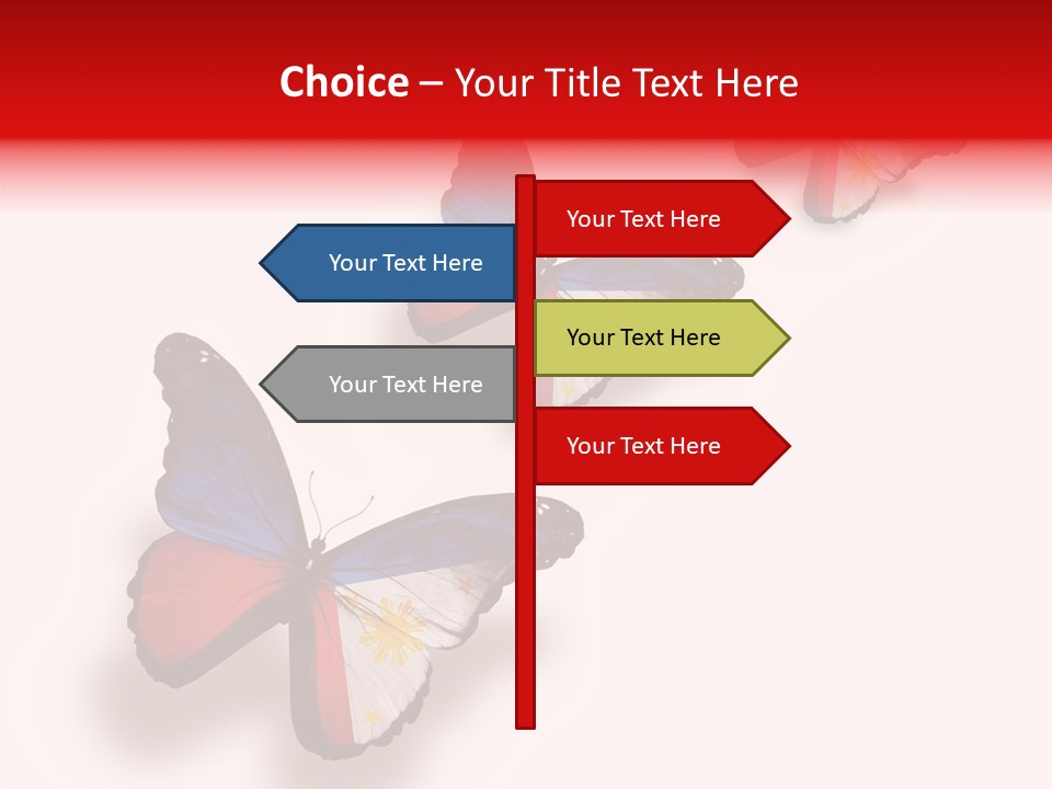 Spring Flying People PowerPoint Template