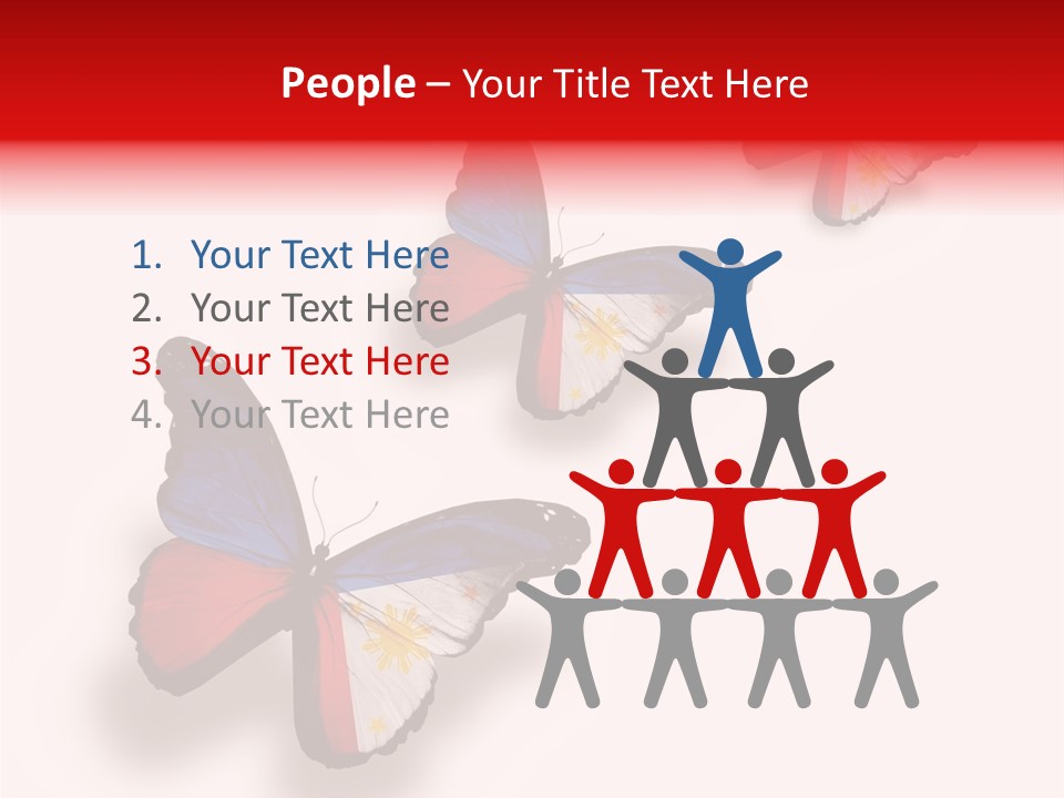 Spring Flying People PowerPoint Template