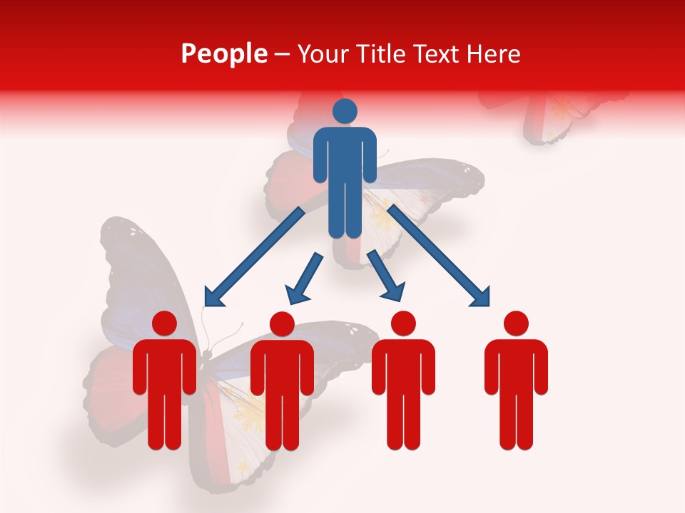 Spring Flying People PowerPoint Template