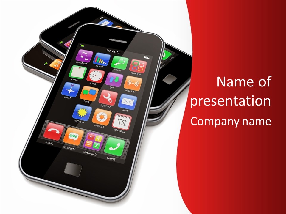 Touch Mobile Screen PowerPoint Template