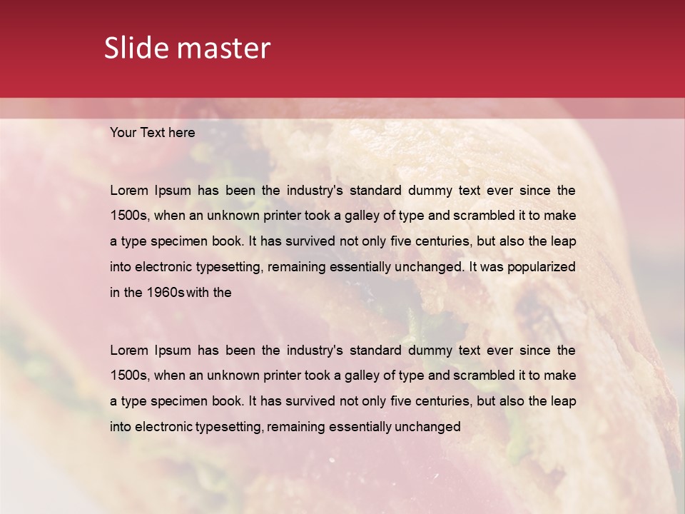 Bread Delicious Vegetable PowerPoint Template