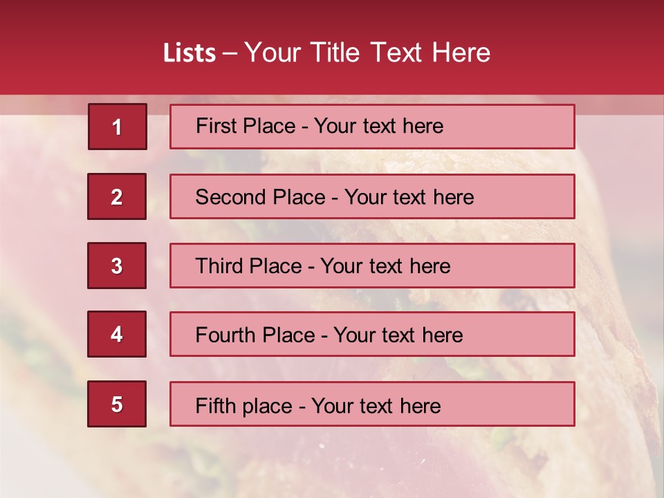 Bread Delicious Vegetable PowerPoint Template