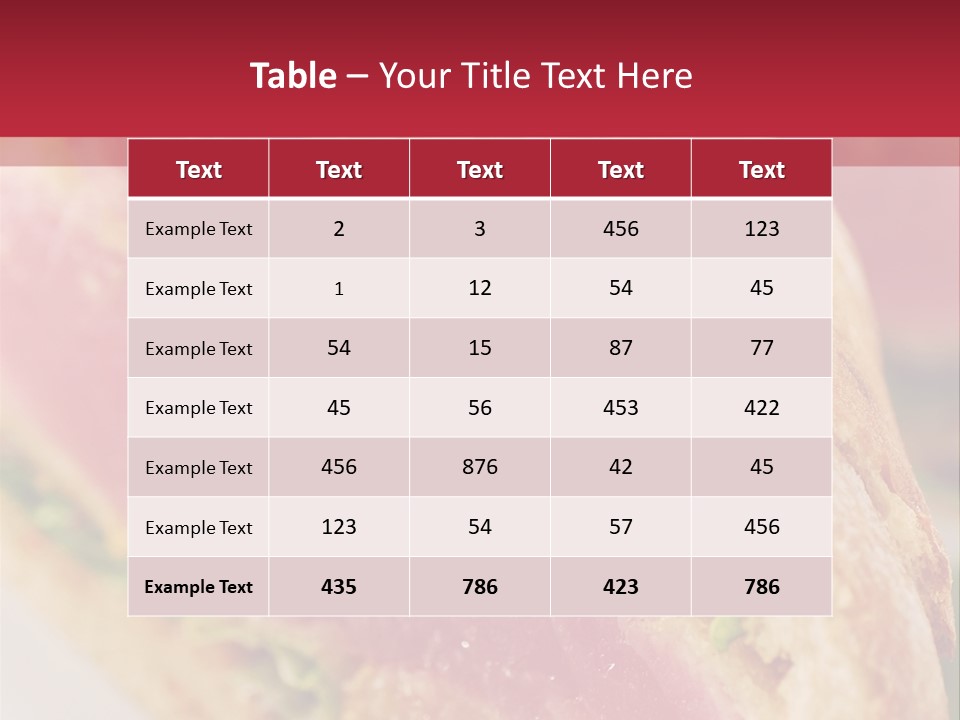 Bread Delicious Vegetable PowerPoint Template