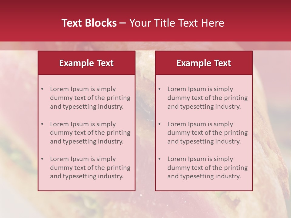 Bread Delicious Vegetable PowerPoint Template