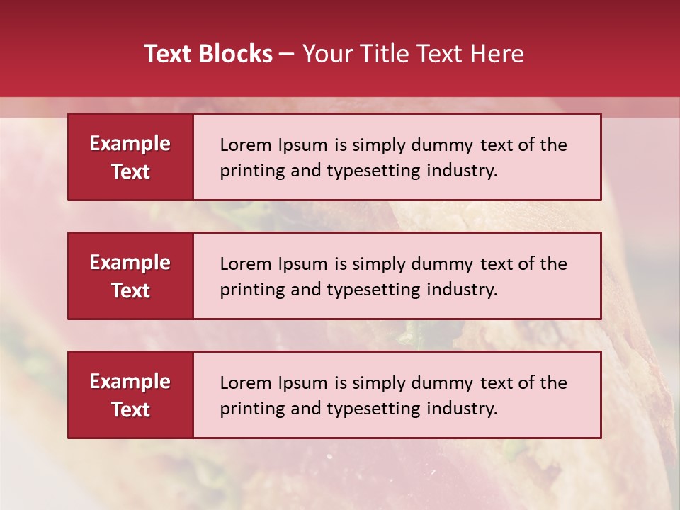 Bread Delicious Vegetable PowerPoint Template