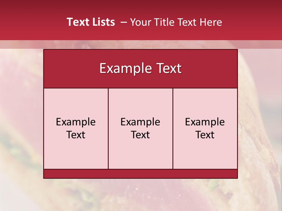 Bread Delicious Vegetable PowerPoint Template