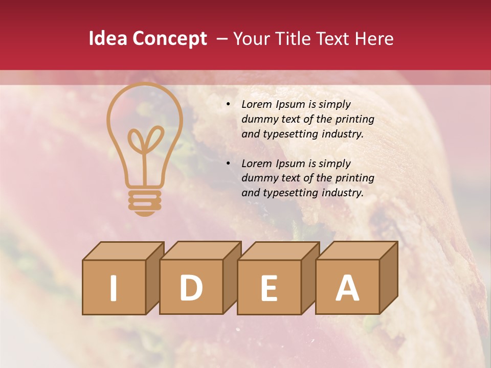 Bread Delicious Vegetable PowerPoint Template