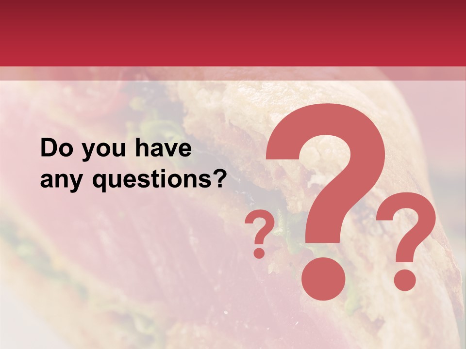 Bread Delicious Vegetable PowerPoint Template