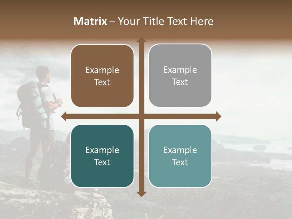Success Hike Cliff PowerPoint Template