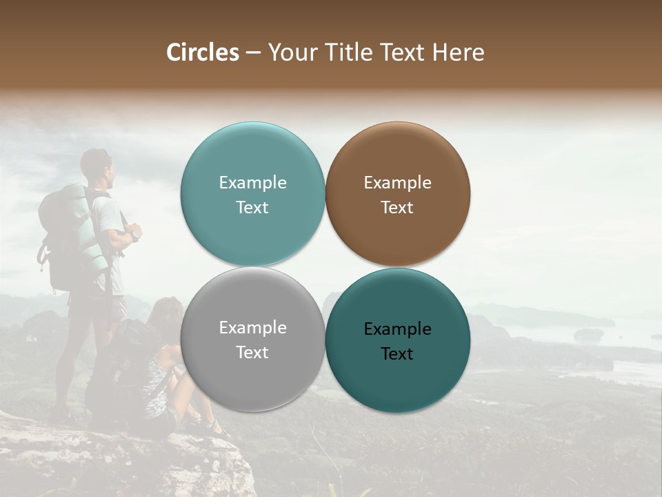 Success Hike Cliff PowerPoint Template