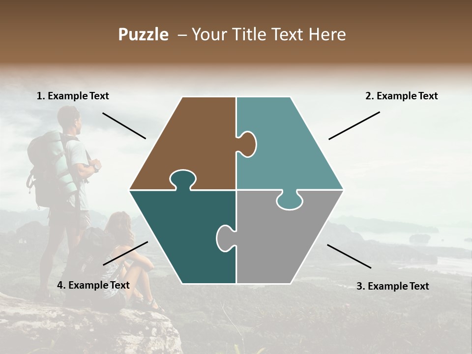 Success Hike Cliff PowerPoint Template