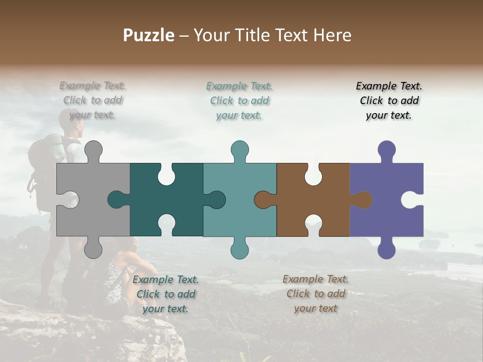 Success Hike Cliff PowerPoint Template