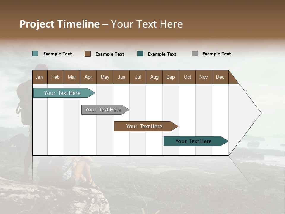 Success Hike Cliff PowerPoint Template