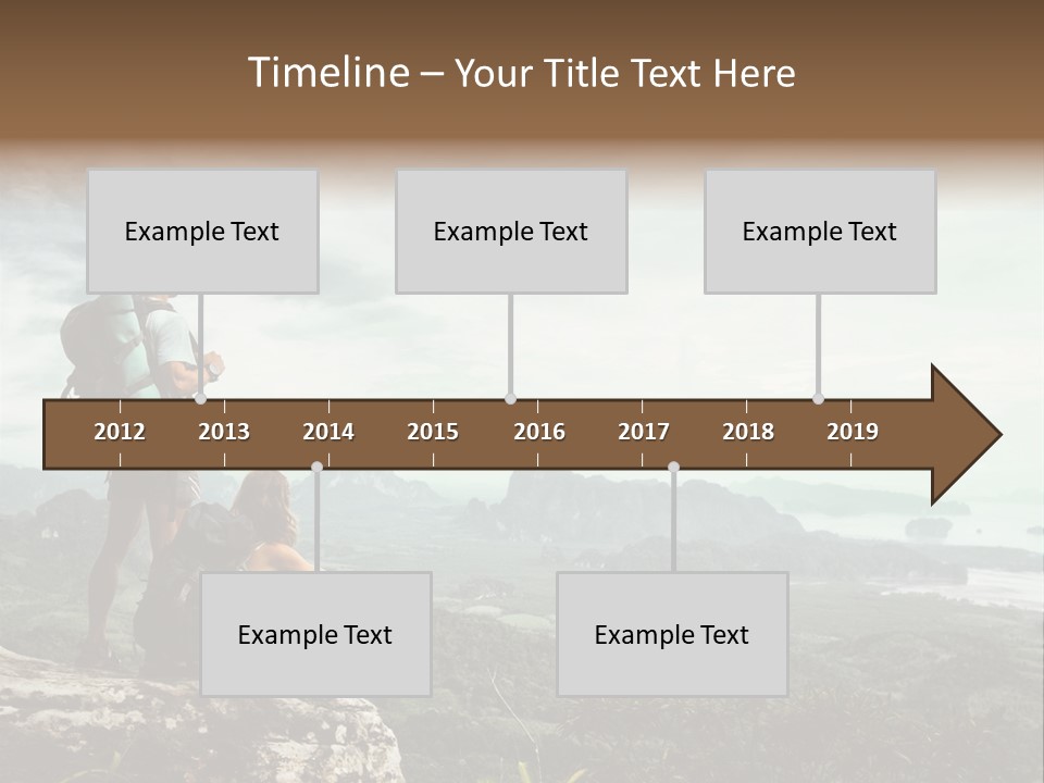Success Hike Cliff PowerPoint Template