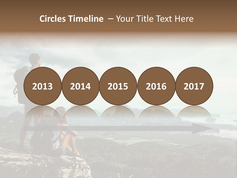 Success Hike Cliff PowerPoint Template