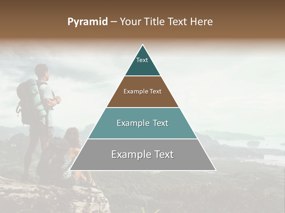 Success Hike Cliff PowerPoint Template