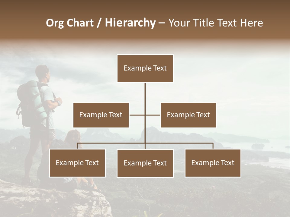 Success Hike Cliff PowerPoint Template