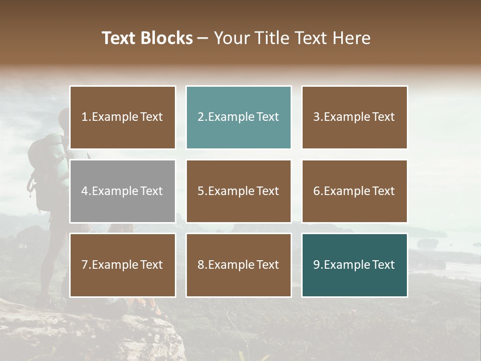 Success Hike Cliff PowerPoint Template