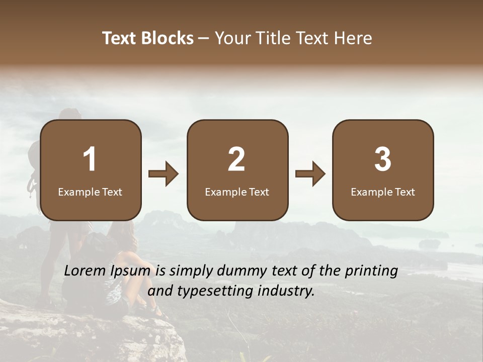 Success Hike Cliff PowerPoint Template