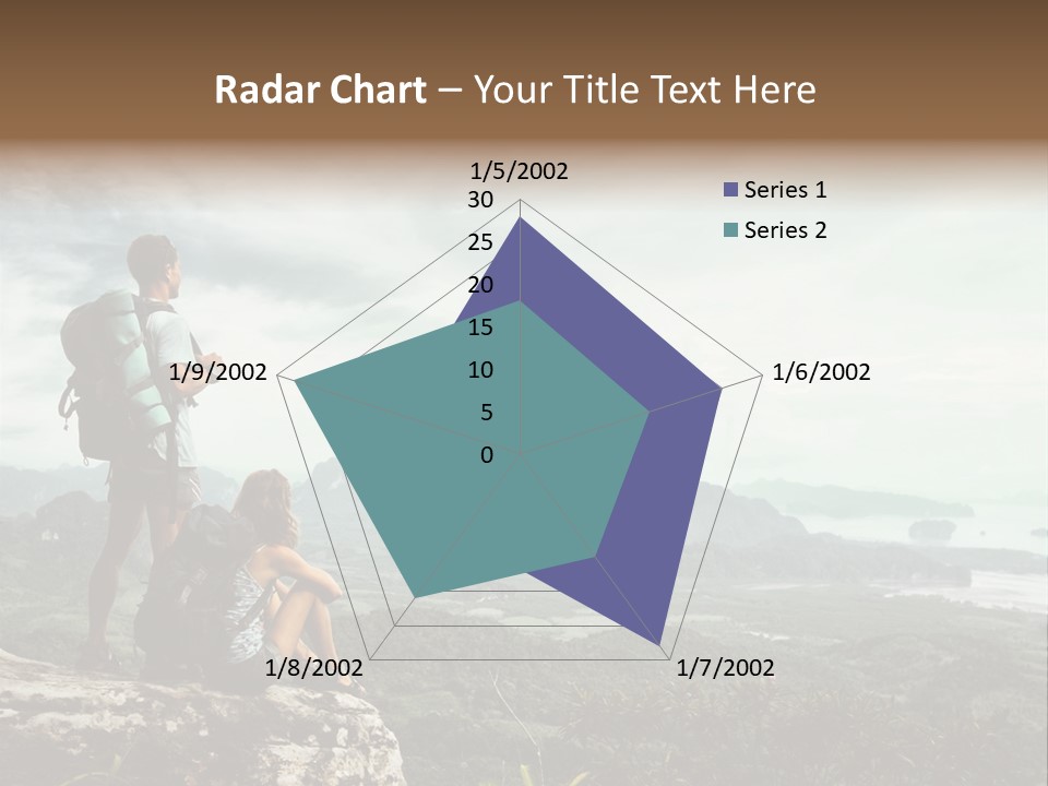 Success Hike Cliff PowerPoint Template