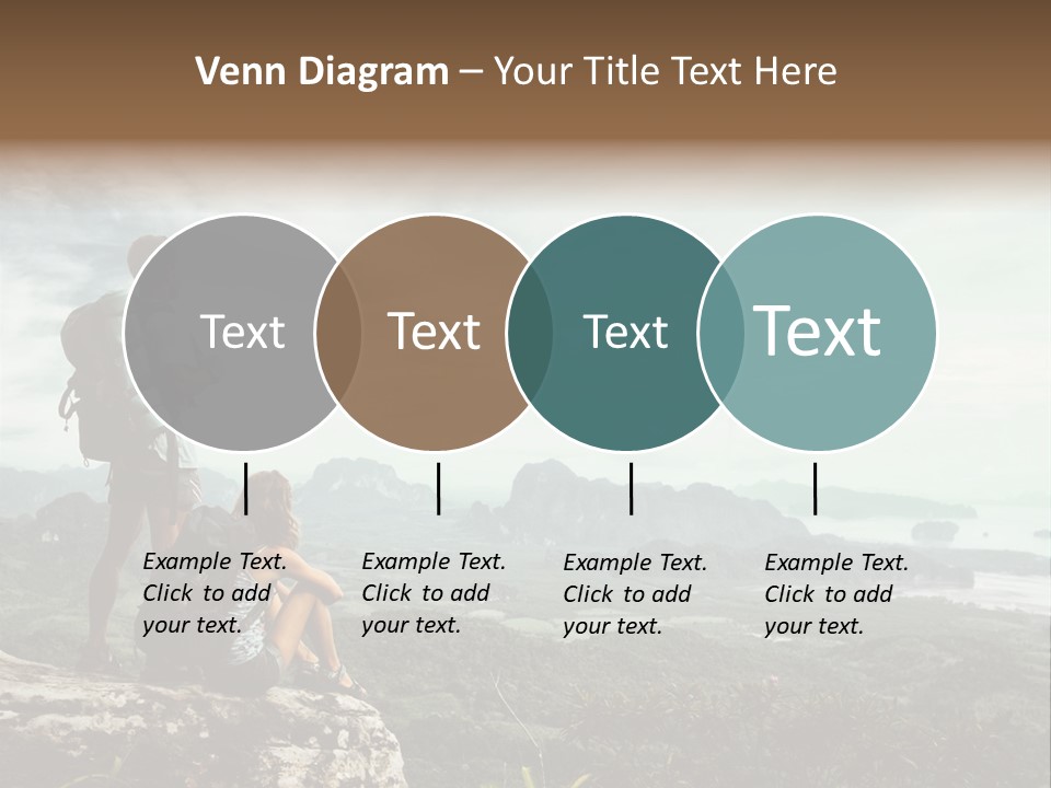 Success Hike Cliff PowerPoint Template