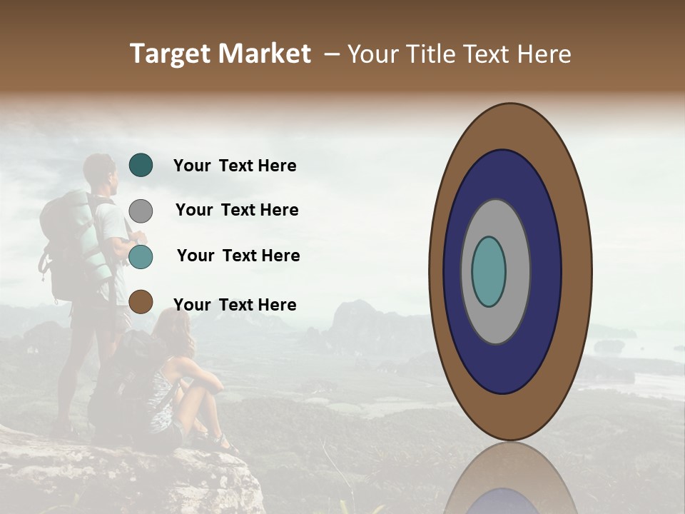 Success Hike Cliff PowerPoint Template