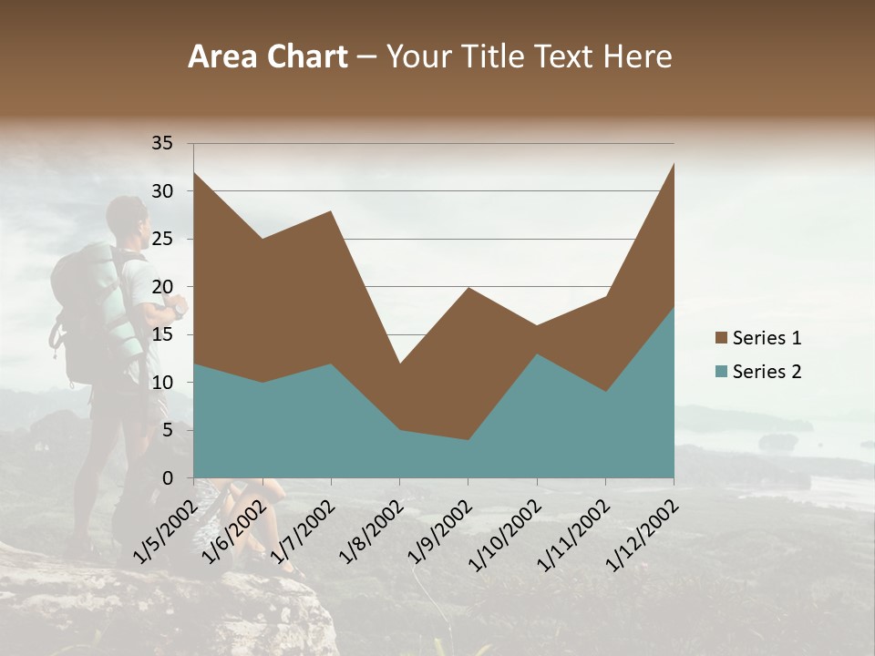 Success Hike Cliff PowerPoint Template