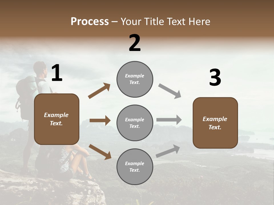 Success Hike Cliff PowerPoint Template