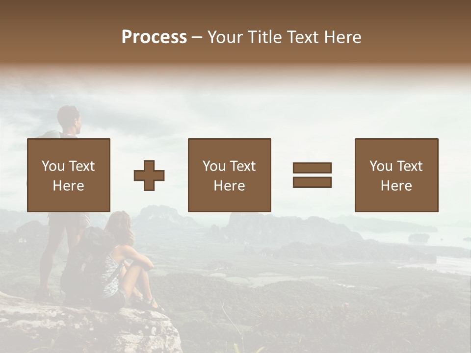 Success Hike Cliff PowerPoint Template