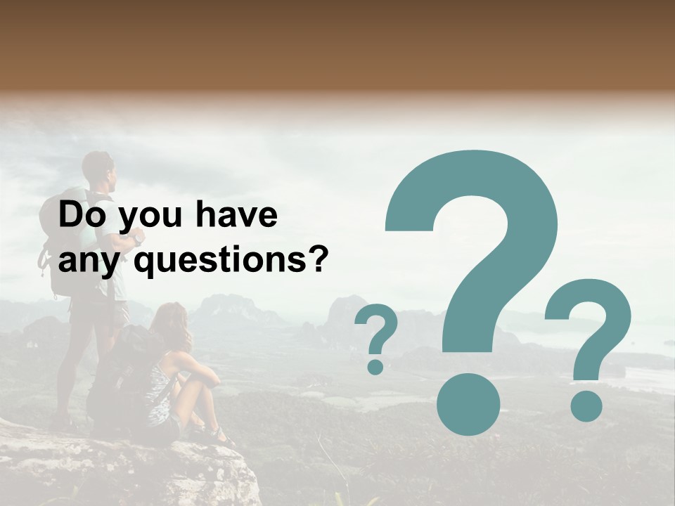 Success Hike Cliff PowerPoint Template