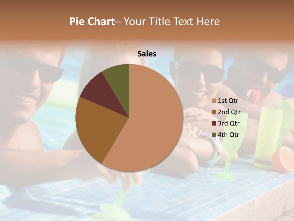 A Group Of People Sitting In A Swimming Pool PowerPoint Template