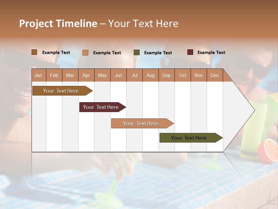 A Group Of People Sitting In A Swimming Pool PowerPoint Template