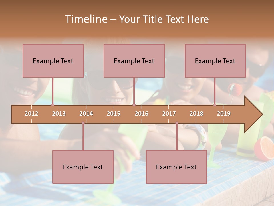 A Group Of People Sitting In A Swimming Pool PowerPoint Template