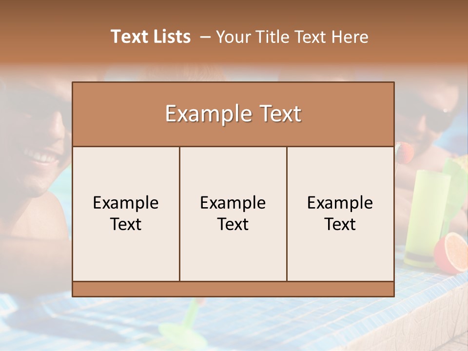 A Group Of People Sitting In A Swimming Pool PowerPoint Template